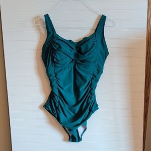 Aqua Eve Women's Teal One Piece swimsuit, sz. 14, NWT